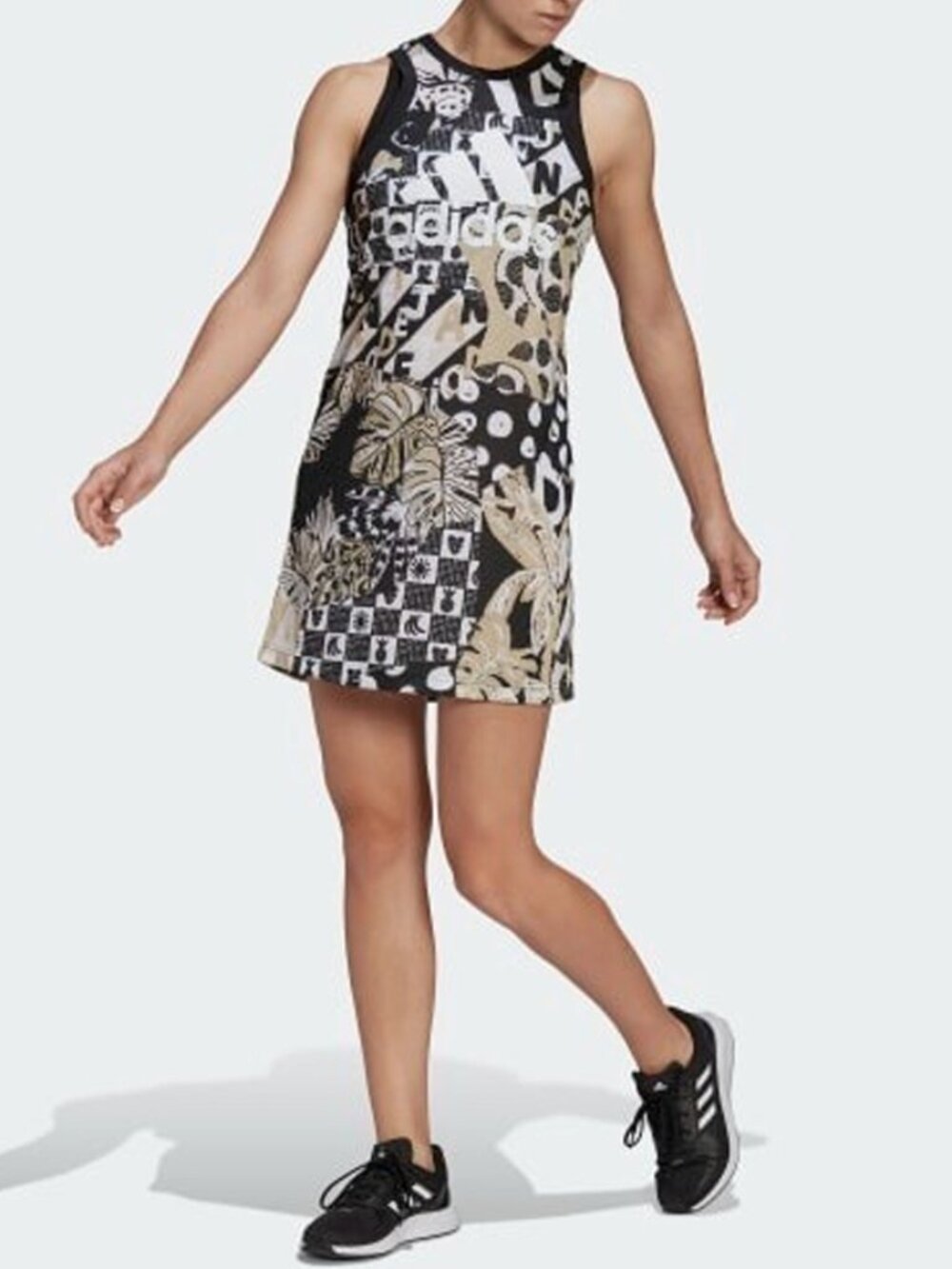Adidas x Farm Rio Animal Print Sportswear Dress Size L